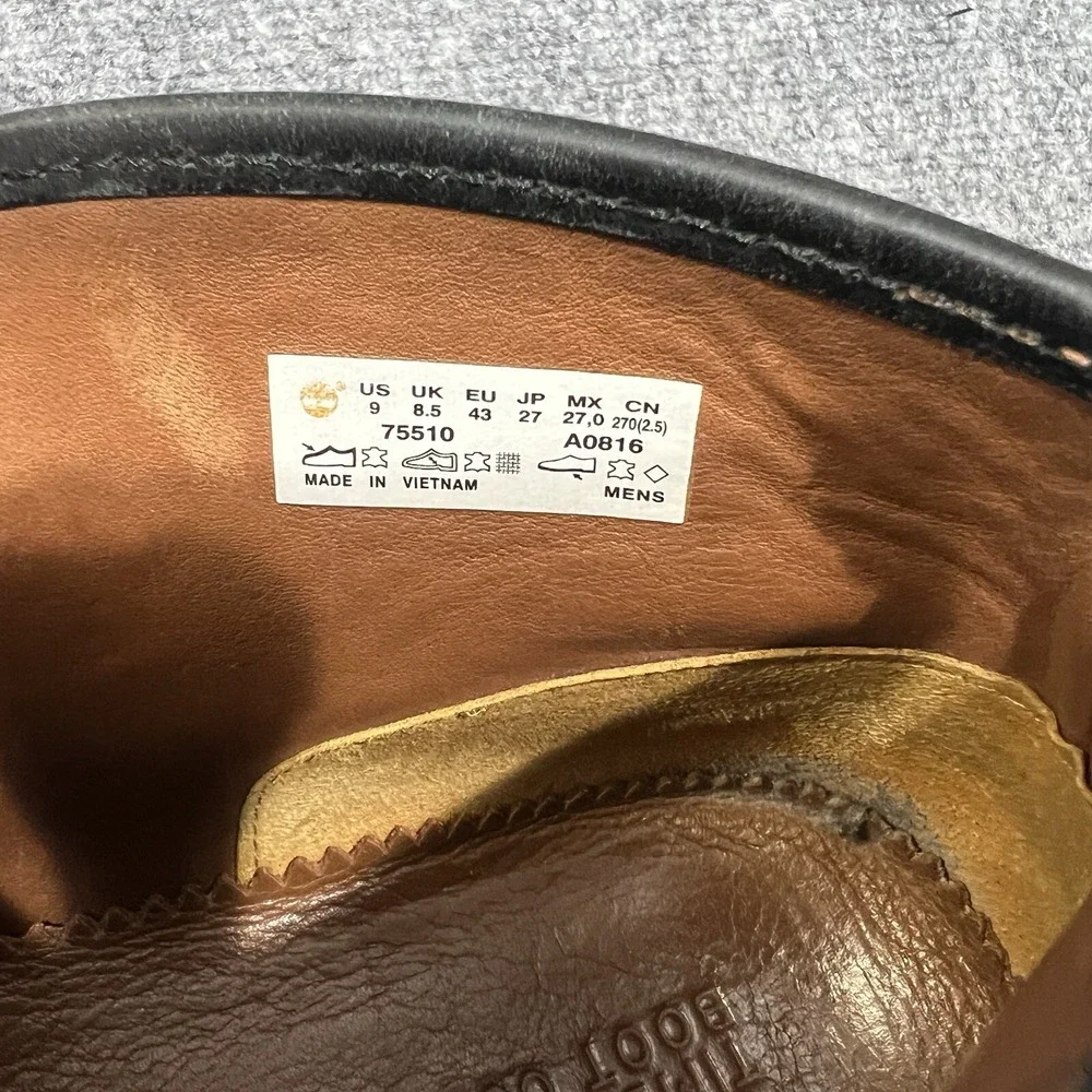 Timberland Boot Company Wodehouse Lost History Black Leather Chukka Boots US 9